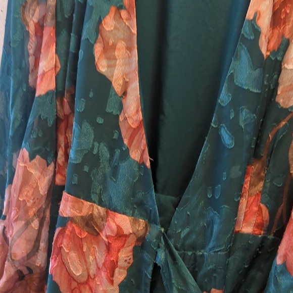 Anthropologie Hutch Lindie V-Neck Maxi Wrap Dress Puff Bishop Sleeves Small - Picture 10 of 11